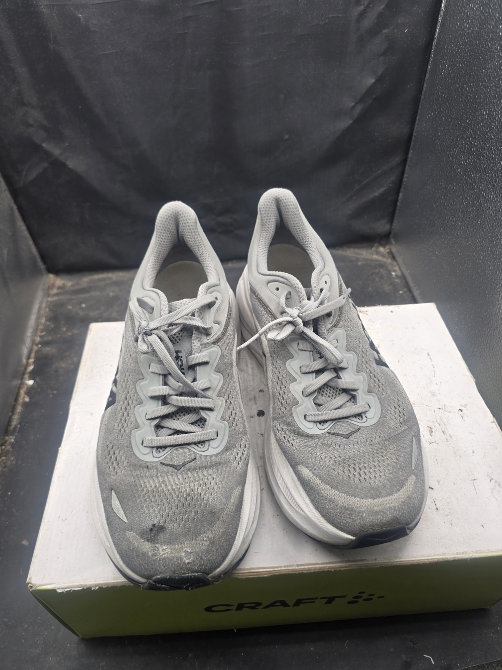 Hoka One One Men’s Light Gray Athletic Running Shoes